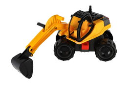 Bagr žlutočerný Giga Trucks plast 80cm v krabici 70x35x29cm