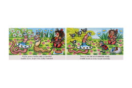 Knížka Leporelo Kočka leze dírou - Václav Bláha 16x9cm