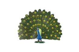 Páv korunkatý zooted plast 12cm v sáčku