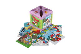 Pexeso Šmoulové MAXI papírové společenská hra 40 velkých kartiček v krabičce 8x9,5x8cm