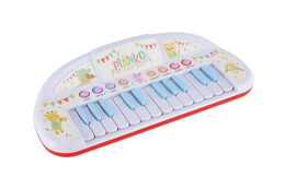 Piánko zvířátka plast 35cm pro nejmenší na baterie se zvukem v krabici 43x24x9cm