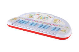 Piánko zvířátka plast 35cm pro nejmenší na baterie se zvukem v krabici 43x24x9cm