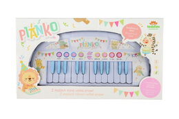 Piánko zvířátka plast 35cm pro nejmenší na baterie se zvukem v krabici 43x24x9cm