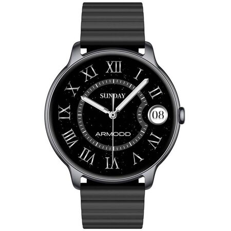 Slim se silikonovým řemínkem ČernáARMODD