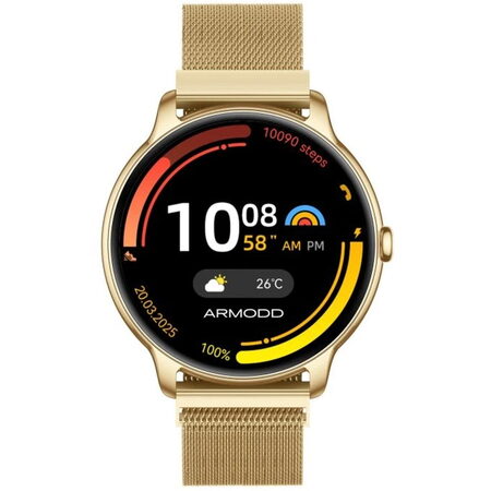 Slim s kovovým řemínkem Zlatá ARMODD