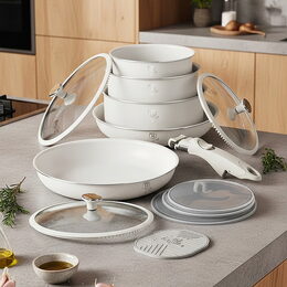 BERLINGERHAUS Sada nádobí s titanovým povrchem 13 ks Sahara Nordic Collection BH-8420