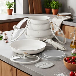 BERLINGERHAUS Sada nádobí s titanovým povrchem 13 ks Sahara Nordic Collection BH-8420