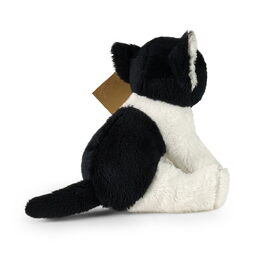 Rappa Plyšová kočka sedící černo-bílá 14 cm ECO-FRIENDLY