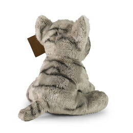 Rappa Plyšová kočka sedící šedá 14 cm ECO-FRIENDLY