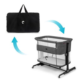 Postýlka Kidnort Snäckskal černá