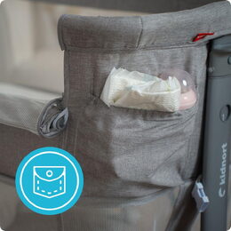 Postýlka Kidnort Snäckskal černá