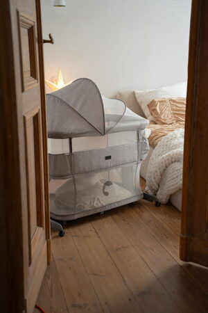 Postýlka Kidnort Snäckskal béžová