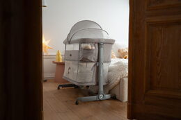 Postýlka Kidnort Snäckskal béžová