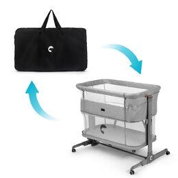 Postýlka Kidnort Snäckskal šedá