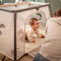 Cetovní postýlka Kidnort Bleke 2v1 šedá