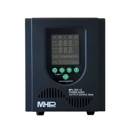 Napěťový měnič MHPower MPL-700-12 UPS, 700W, čistý sinus, 12V, podpora LiFePO4 baterií