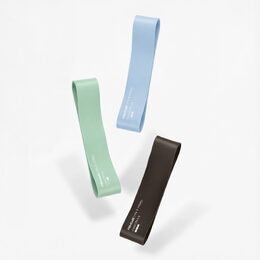 Spokey FLEX SET Sada 3 posilovacích gum, béžová, světle modrá, hnědá