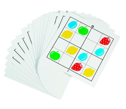 Baby sudoku logická hra dřevo 25ks v krabičce 15x15x4cm