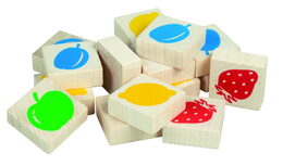 Baby sudoku logická hra dřevo 25ks v krabičce 15x15x4cm