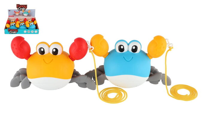 Krab lezoucí na natažení plast 20x12cm 2 barvy 6ks v boxu