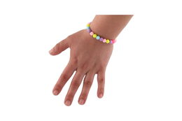 Korálky plastové barevné se šňůrkou 2 barvy v sáčku 6,5x11x1cm