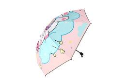 Deštník Jednorožec skládací látka/kov 25cm růžový v sáčku