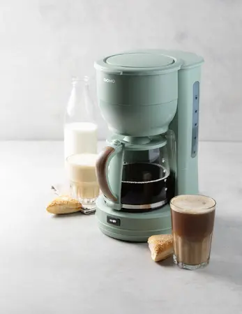 Překapávač na kávu WOOD YOU - zelený - DOMO DO754K, 1,25 litru, 1000W