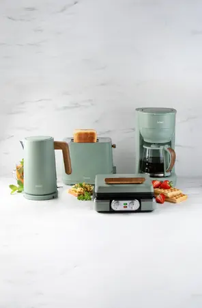 Překapávač na kávu WOOD YOU - zelený - DOMO DO754K, 1,25 litru, 1000W