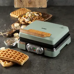 Vaflovač 4x7 s termostatem a časovačem - zelený - DOMO DO9279W, 1 520 W, manuáln