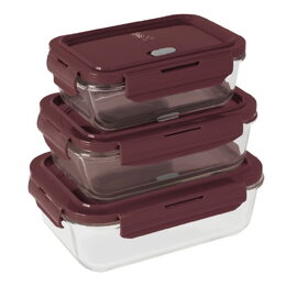 BERLINGERHAUS Dóza na potraviny s víkem skleněná sada 3 ks Leonardo Collection BH-8790