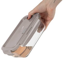 BERLINGERHAUS Dóza na potraviny s víkem skleněná sada 3 ks Taupe Collection BH-8792