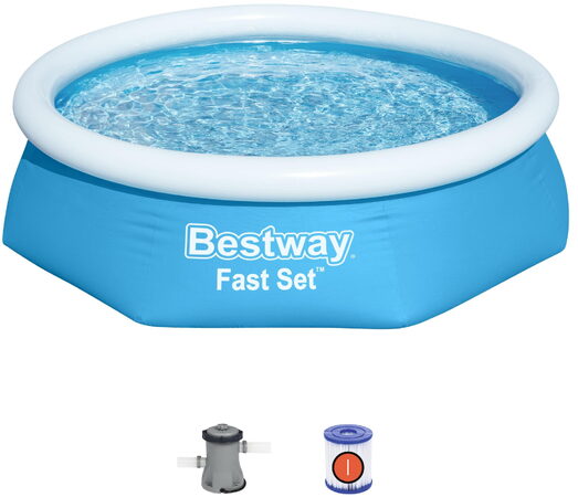 BESTWAY 57450 - Nadzemní bazén kruhový 244 x 61 cm + kartušová filtrace