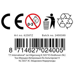 Míček měkký s dlouhým ocáskem látka 100cm duhový na kartě