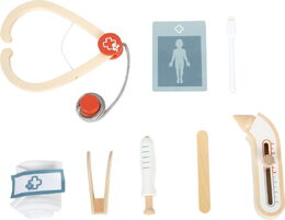 small foot Doktorský set se zeleno-bílou lékařskou taškou