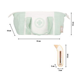 small foot Doktorský set se zeleno-bílou lékařskou taškou