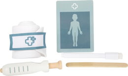small foot Doktorský set s červeno-bílou lékařskou taškou
