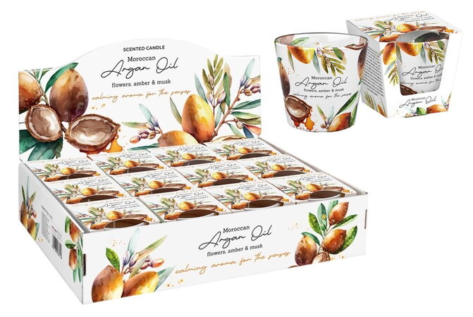 Bartek svíčka vosková ve skle  115g arganový olej 0167