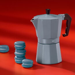 KELA Konvice na espresso kouřově modrá 19,0cm 9,0cm 300 ml KL-10560