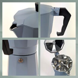 KELA Konvice na espresso kouřově modrá 19,0cm 9,0cm 300 ml KL-10560