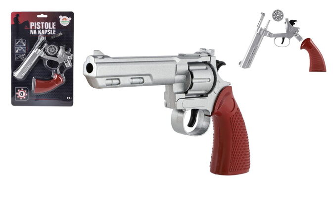 Pistole na kapsle 8 ran kov 22cm na kartě