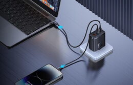 Nabíječka do sítě Baseus Cube Pro 65W, 2xUSB-C, 1xUSB černá