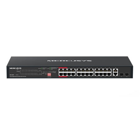 Switch TP-Link Mercusys MS128GP 2x GLAN, 24x GLAN s PoE+, 2x SFP, 295W