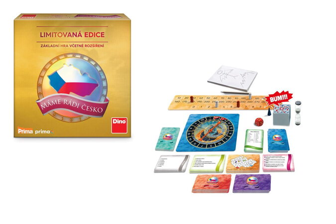 Máme rádi Česko Limitovaná edice rodinná společenská hra v krabici 24x24x6cm