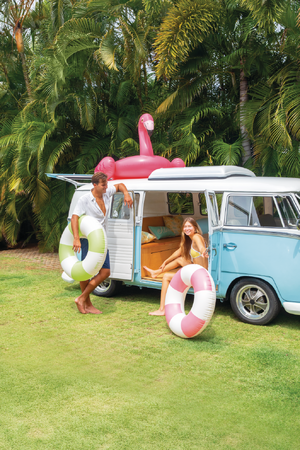 Nafukovací kruh pruhovaný Coastal Cabana
