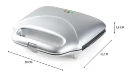 Sendvičovač na 2 XL sendviče - stříbrný - DOMO DO9267C, Příkon: 900W, o 50 % vět
