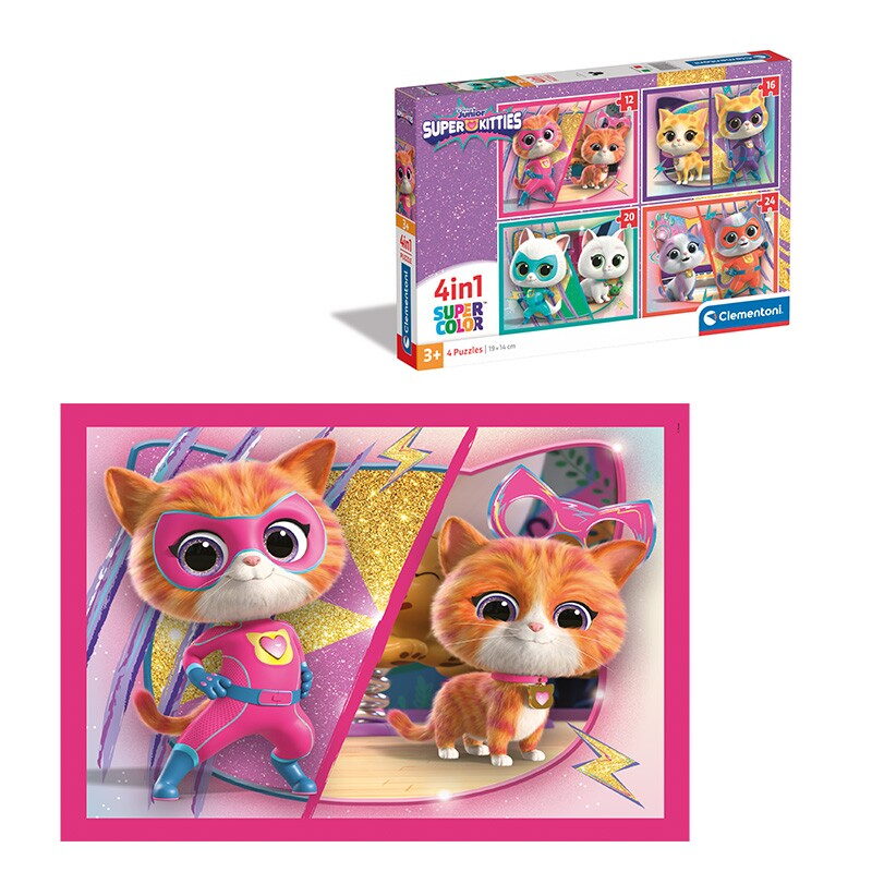 Puzzle 4in1 Disney super kitties