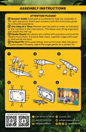 EscapeWelt 3D dřevěné puzzle Tyrannosaurus