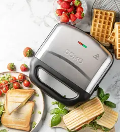 Sendvičovač XL 3v1 na sendvič / vafle / grill - DOMO DO9290C, 3v1 - sendvič / va