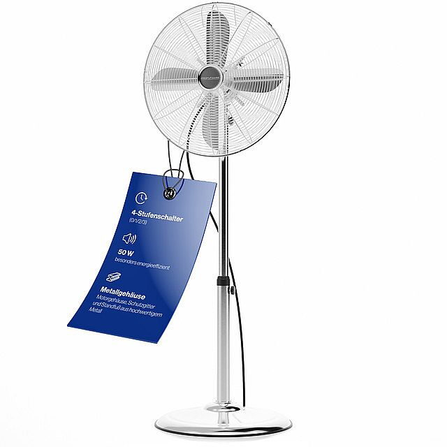 ProfiCare VL 3064 MS IX stojanový ventilátor 40cm, kovový