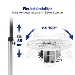 ProfiCare VL 3064 MS IX stojanový ventilátor 40cm, kovový